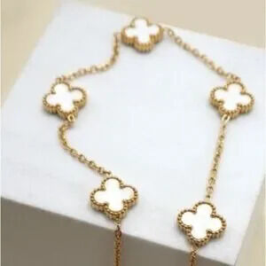 White Clover Necklace Y2K Minimalist